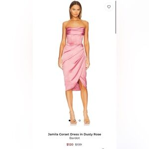 Bardot Strapless Pink Dress